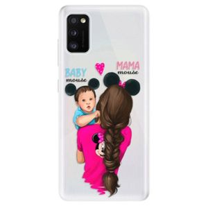 Odolné silikónové puzdro iSaprio - Mama Mouse Brunette and Boy - Samsung Galaxy A41 vyobraziť
