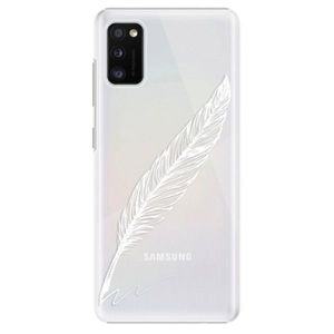 Plastové puzdro iSaprio - Writing By Feather - white - Samsung Galaxy A41 vyobraziť