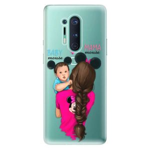 Odolné silikónové puzdro iSaprio - Mama Mouse Brunette and Boy - OnePlus 8 Pro vyobraziť