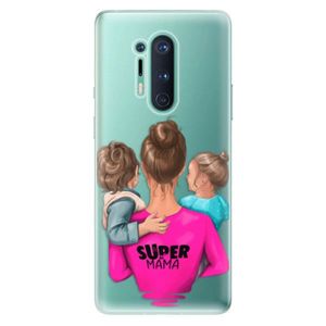 Odolné silikónové puzdro iSaprio - Super Mama - Boy and Girl - OnePlus 8 Pro vyobraziť