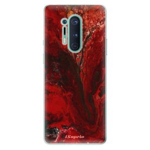 Odolné silikónové puzdro iSaprio - RedMarble 17 - OnePlus 8 Pro vyobraziť