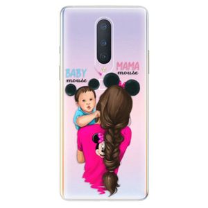 Odolné silikónové puzdro iSaprio - Mama Mouse Brunette and Boy - OnePlus 8 vyobraziť