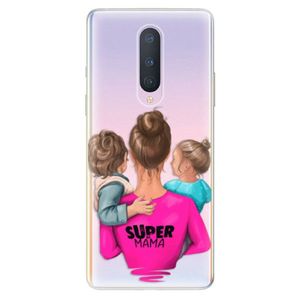 Odolné silikónové puzdro iSaprio - Super Mama - Boy and Girl - OnePlus 8 vyobraziť