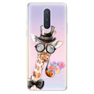 Odolné silikónové puzdro iSaprio - Sir Giraffe - OnePlus 8 vyobraziť