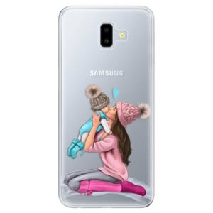Odolné silikónové puzdro iSaprio - Kissing Mom - Brunette and Boy - Samsung Galaxy J6+ vyobraziť
