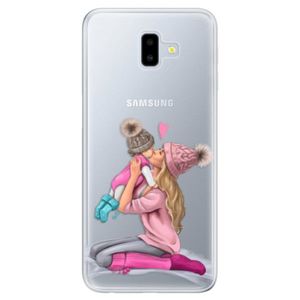 Odolné silikónové puzdro iSaprio - Kissing Mom - Blond and Girl - Samsung Galaxy J6+ vyobraziť