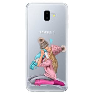 Odolné silikónové puzdro iSaprio - Kissing Mom - Blond and Boy - Samsung Galaxy J6+ vyobraziť