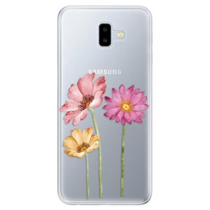 Odolné silikónové puzdro iSaprio - Three Flowers - Samsung Galaxy J6+ vyobraziť