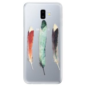 Odolné silikónové puzdro iSaprio - Three Feathers - Samsung Galaxy J6+ vyobraziť