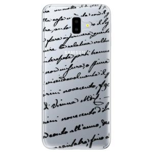 Odolné silikónové puzdro iSaprio - Handwriting 01 - black - Samsung Galaxy J6+ vyobraziť