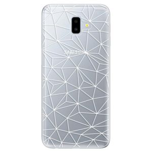 Odolné silikónové puzdro iSaprio - Abstract Triangles 03 - white - Samsung Galaxy J6+ vyobraziť
