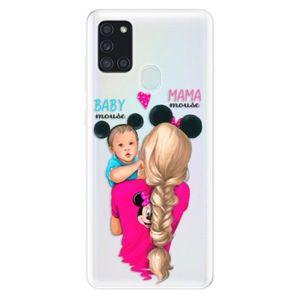 Odolné silikónové puzdro iSaprio - Mama Mouse Blonde and Boy - Samsung Galaxy A21s vyobraziť