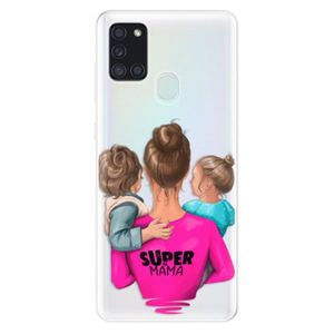 Odolné silikónové puzdro iSaprio - Super Mama - Boy and Girl - Samsung Galaxy A21s vyobraziť