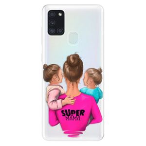Odolné silikónové puzdro iSaprio - Super Mama - Two Girls - Samsung Galaxy A21s vyobraziť