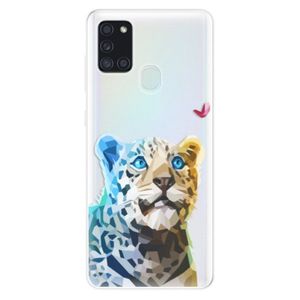 Odolné silikónové puzdro iSaprio - Leopard With Butterfly - Samsung Galaxy A21s vyobraziť