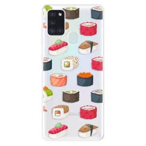 Odolné silikónové puzdro iSaprio - Sushi Pattern - Samsung Galaxy A21s vyobraziť