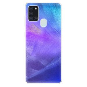 Odolné silikónové puzdro iSaprio - Purple Feathers - Samsung Galaxy A21s vyobraziť