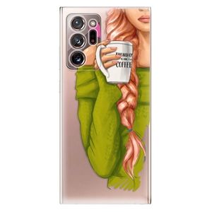 Odolné silikónové puzdro iSaprio - My Coffe and Redhead Girl - Samsung Galaxy Note 20 Ultra vyobraziť