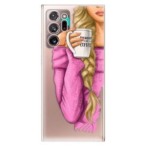 Odolné silikónové puzdro iSaprio - My Coffe and Blond Girl - Samsung Galaxy Note 20 Ultra vyobraziť