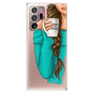 Odolné silikónové puzdro iSaprio - My Coffe and Brunette Girl - Samsung Galaxy Note 20 Ultra vyobraziť