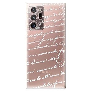 Odolné silikónové puzdro iSaprio - Handwriting 01 - white - Samsung Galaxy Note 20 Ultra vyobraziť