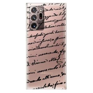 Odolné silikónové puzdro iSaprio - Handwriting 01 - black - Samsung Galaxy Note 20 Ultra vyobraziť