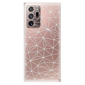 Odolné silikónové puzdro iSaprio - Abstract Triangles 03 - white - Samsung Galaxy Note 20 Ultra vyobraziť