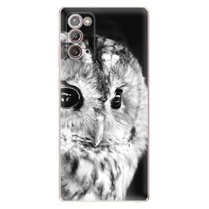Odolné silikónové puzdro iSaprio - BW Owl - Samsung Galaxy Note 20 vyobraziť