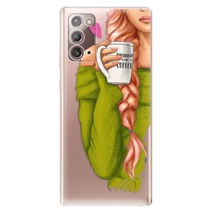 Odolné silikónové puzdro iSaprio - My Coffe and Redhead Girl - Samsung Galaxy Note 20 vyobraziť
