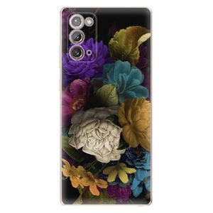 Odolné silikónové puzdro iSaprio - Dark Flowers - Samsung Galaxy Note 20 vyobraziť