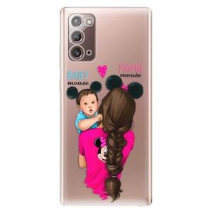 Odolné silikónové puzdro iSaprio - Mama Mouse Brunette and Boy - Samsung Galaxy Note 20 vyobraziť