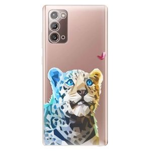 Odolné silikónové puzdro iSaprio - Leopard With Butterfly - Samsung Galaxy Note 20 vyobraziť
