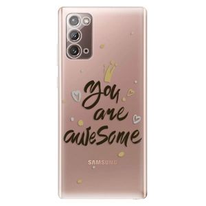 Odolné silikónové puzdro iSaprio - You Are Awesome - black - Samsung Galaxy Note 20 vyobraziť
