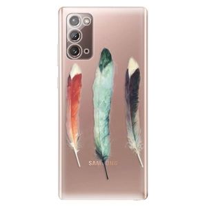 Odolné silikónové puzdro iSaprio - Three Feathers - Samsung Galaxy Note 20 vyobraziť