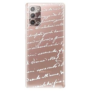 Odolné silikónové puzdro iSaprio - Handwriting 01 - white - Samsung Galaxy Note 20 vyobraziť
