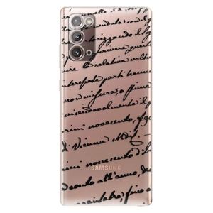 Odolné silikónové puzdro iSaprio - Handwriting 01 - black - Samsung Galaxy Note 20 vyobraziť