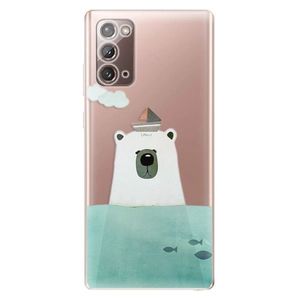 Odolné silikónové puzdro iSaprio - Bear With Boat - Samsung Galaxy Note 20 vyobraziť