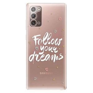 Odolné silikónové puzdro iSaprio - Follow Your Dreams - white - Samsung Galaxy Note 20 vyobraziť