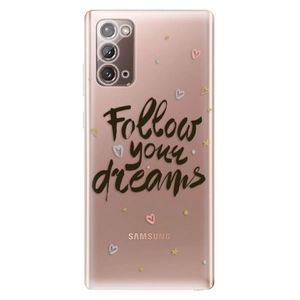 Odolné silikónové puzdro iSaprio - Follow Your Dreams - black - Samsung Galaxy Note 20 vyobraziť