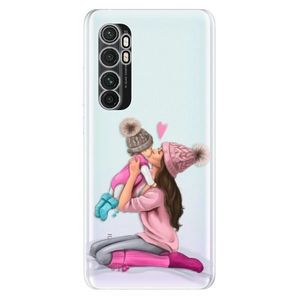 Odolné silikónové puzdro iSaprio - Kissing Mom - Brunette and Girl - Xiaomi Mi Note 10 Lite vyobraziť