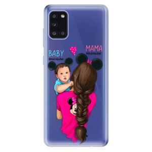 Odolné silikónové puzdro iSaprio - Mama Mouse Brunette and Boy - Samsung Galaxy A31 vyobraziť