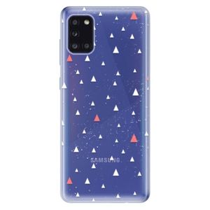 Odolné silikónové puzdro iSaprio - Abstract Triangles 02 - white - Samsung Galaxy A31 vyobraziť