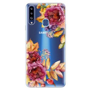 Odolné silikónové puzdro iSaprio - Fall Flowers - Samsung Galaxy A20s vyobraziť