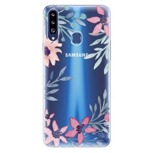 Odolné silikónové puzdro iSaprio - Leaves and Flowers - Samsung Galaxy A20s vyobraziť