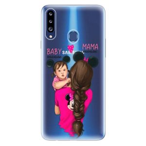 Odolné silikónové puzdro iSaprio - Mama Mouse Brunette and Girl - Samsung Galaxy A20s vyobraziť