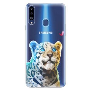 Odolné silikónové puzdro iSaprio - Leopard With Butterfly - Samsung Galaxy A20s vyobraziť