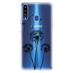 Odolné silikónové puzdro iSaprio - Three Dandelions - black - Samsung Galaxy A20s vyobraziť