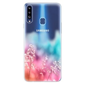 Odolné silikónové puzdro iSaprio - Rainbow Grass - Samsung Galaxy A20s vyobraziť