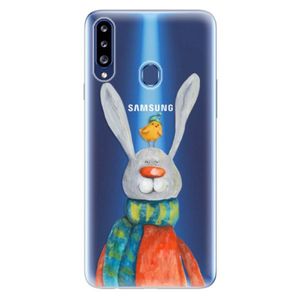 Odolné silikónové puzdro iSaprio - Rabbit And Bird - Samsung Galaxy A20s vyobraziť