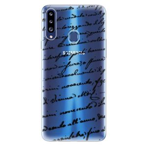 Odolné silikónové puzdro iSaprio - Handwriting 01 - black - Samsung Galaxy A20s vyobraziť